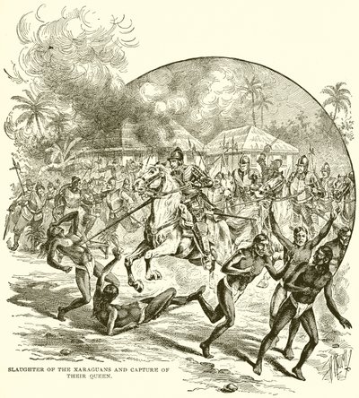 Massacre des Xaraguans et capture de leur reine - English School