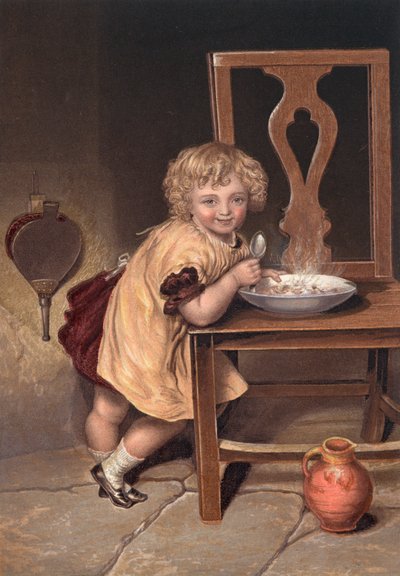 Enfant souriant mangeant un repas sur une chaise - English School