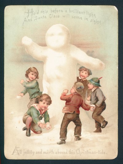 Bonhomme de neige, enfants et boules de neige - English School