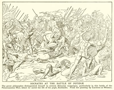 Socrate à la bataille de Potidée - English School
