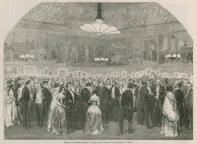 Soirée des photographes dans la grande salle de la Société des Arts - English School
