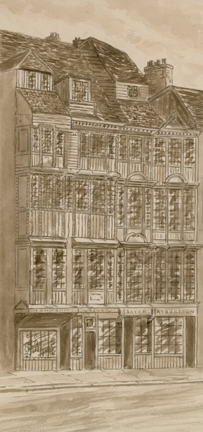 Quelques anciennes maisons curieuses autrefois situées du côté sud du Strand - English School