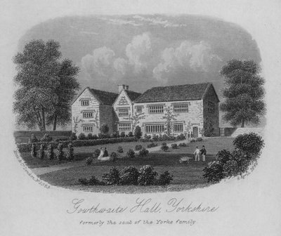 Southwaite Hall, Yorkshire, ancien siège de la famille Yorke - English School