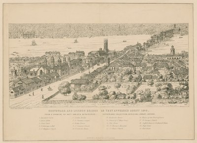 Southwark et le pont de Londres tels qu