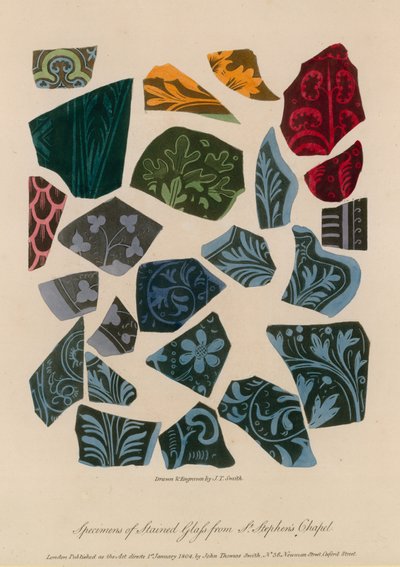 Spécimens de vitraux de la chapelle Saint-Étienne - English School
