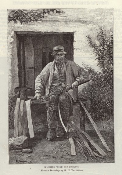 Fendre du bois pour les paniers - English School