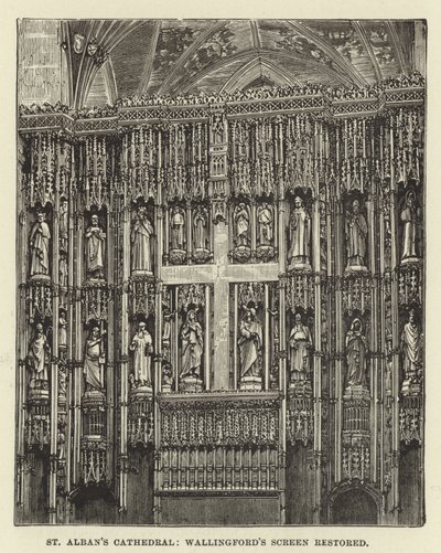 Cathédrale de St Albans, écran de Wallingford restauré - English School
