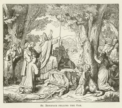 Saint Boniface abattant le chêne - English School