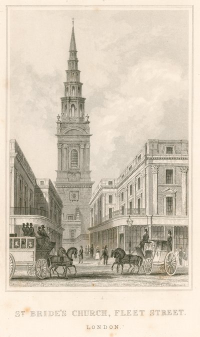 Église St Brides, Fleet Street, Londres - English School