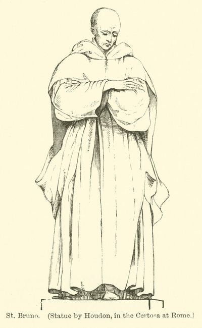 Saint Bruno, statue de Houdon, dans la Chartreuse à Rome - English School
