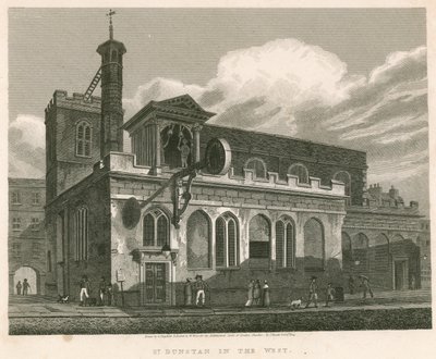 St Dunstan in the West; Église St Dunstans, Fleet Street, Londres - English School