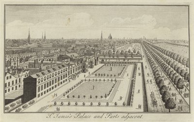 Le Palais de St James et les environs, Londres - English School