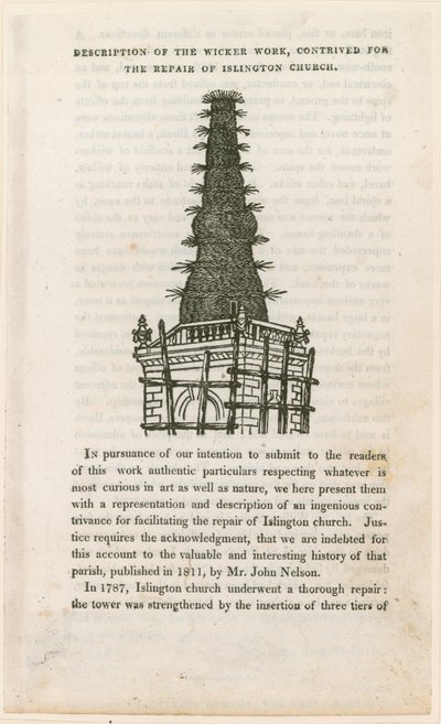 Église St Mary, Islington (ancienne église), échafaudage en osier - English School