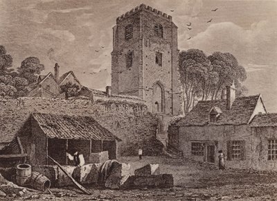 Église Sainte-Marie montrant le vieux mur 1824 - English School