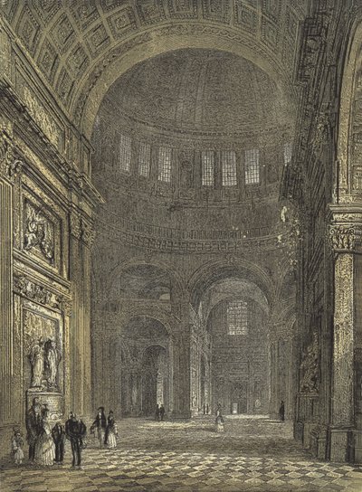 Cathédrale Saint-Paul, intérieur du dôme, vue vers le transept nord - English School
