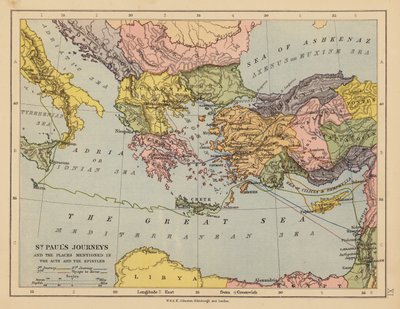 Les voyages de Saint Paul et les lieux mentionnés dans les Actes et les Épîtres - English School