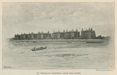 Hôpital St Thomas, depuis la rivière - English School