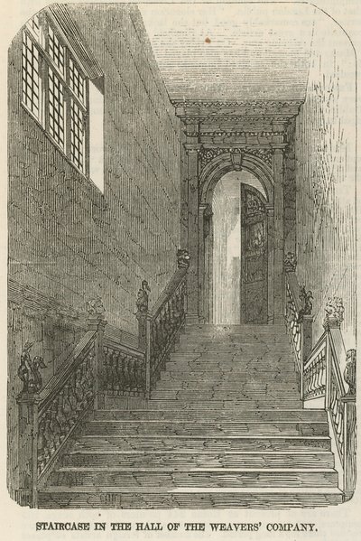 Escalier dans la salle de la Weavers Company - English School