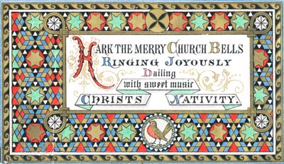Étoiles et motifs, Carte de Noël - English School