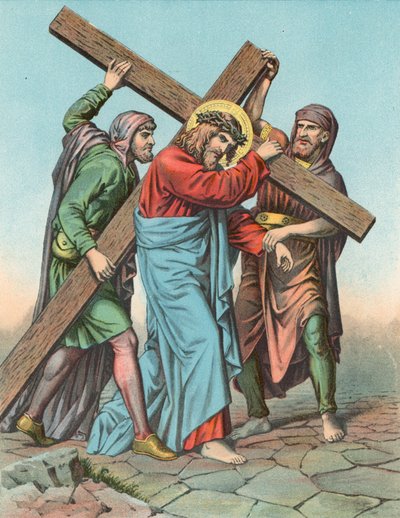 Station V Christ aidé par Simon de Cyrène pour porter la croix - English School