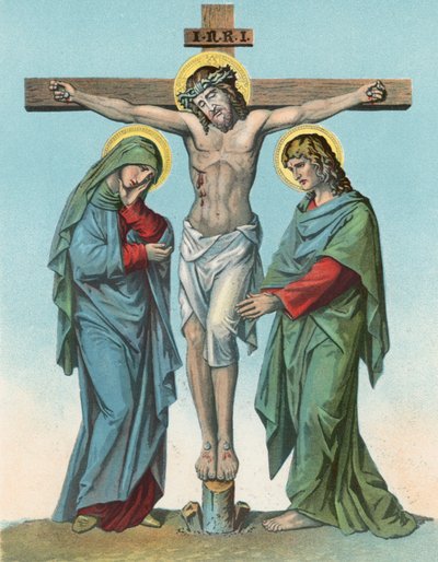 Station XII Christ est exalté sur la croix et meurt - English School