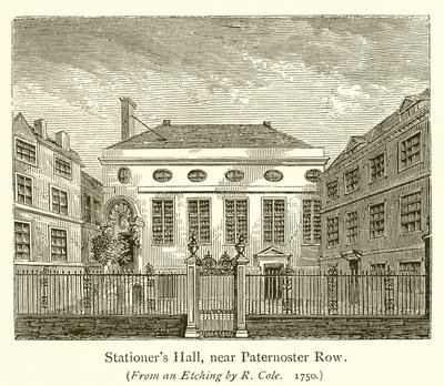 Stationers Hall, près de Paternoster Row - English School