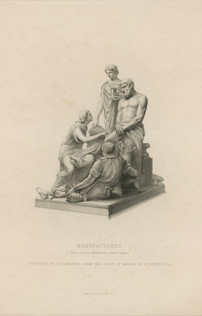 Statue représentant les manufactures qui orne le mémorial d