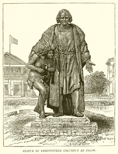 Statue de Christophe Colomb à Colon - English School