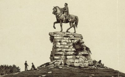 Statue de George III, Windsor (lithographie) - English School