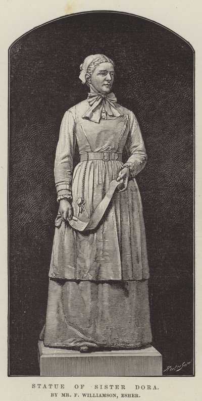Statue de Sœur Dora, par M. F. Williamson, Esher (gravure) - English School