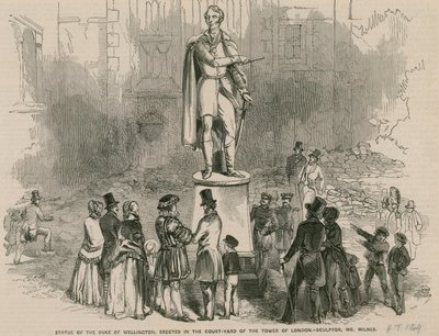 Statue du duc de Wellington, érigée dans la cour de la Tour de Londres - English School