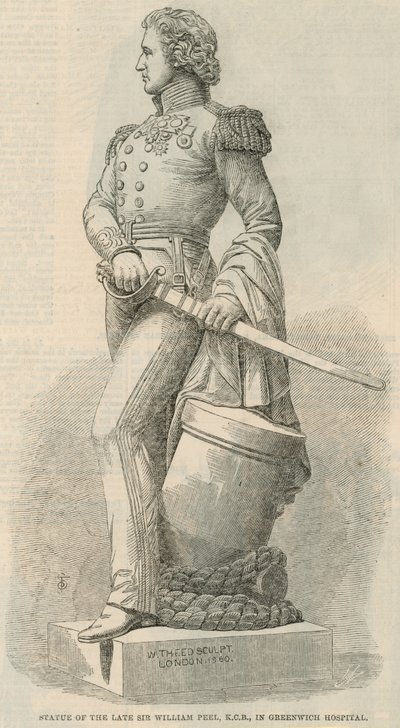 Statue du défunt Sir William Peel - English School