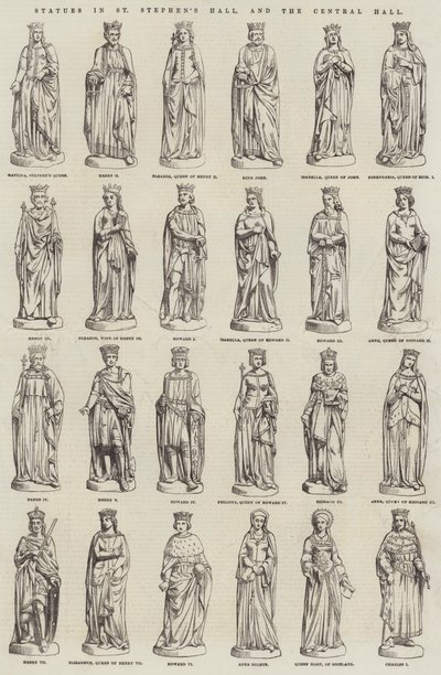 Statues dans le Hall Saint-Étienne et le Hall Central - English School