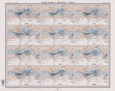 Trajectoires et fréquence des tempêtes, monde - English School
