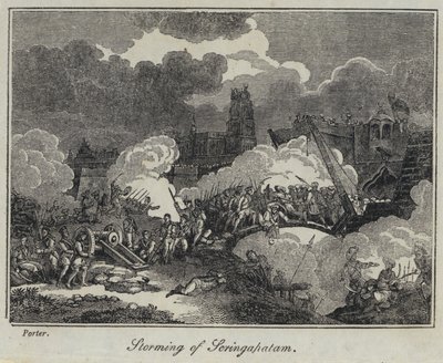 Assaut de Seringapatam (gravure) - English School