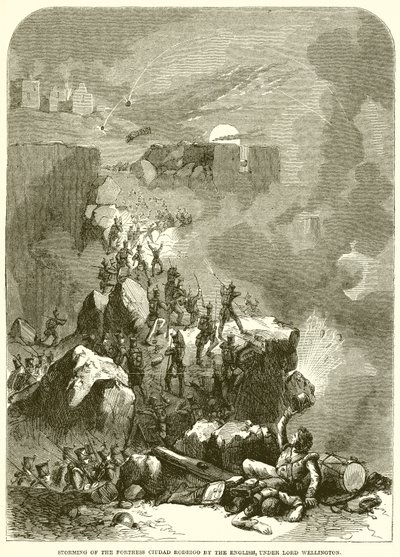 Assaut de la forteresse de Ciudad Rodrigo par les Anglais, sous Lord Wellington - English School