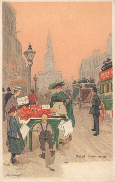 Strand, Londres, marchand ambulant - English School