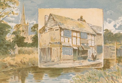 Stratford-on-Avon et la maison de Shakespeare avant sa restauration - English School