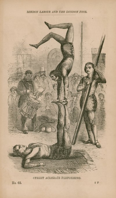 Acrobates de rue en représentation - English School