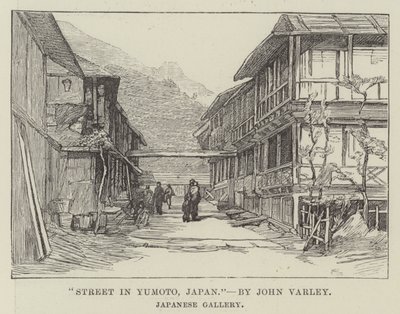 Rue à Yumoto, Japon (gravure) - English School