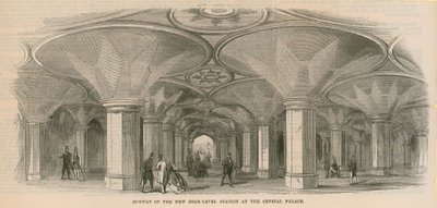 Passage souterrain de la nouvelle gare de haut niveau au Crystal Palace - English School
