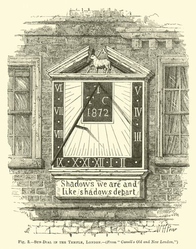 Cadran solaire dans le Temple, Londres - English School