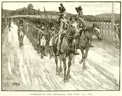 Reddition de Lord Cornwallis, Yorktown - English School