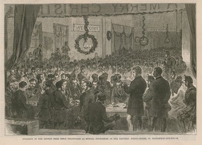 Assermentation des volontaires des fusiliers irlandais de Londres en tant que constables spéciaux - English School