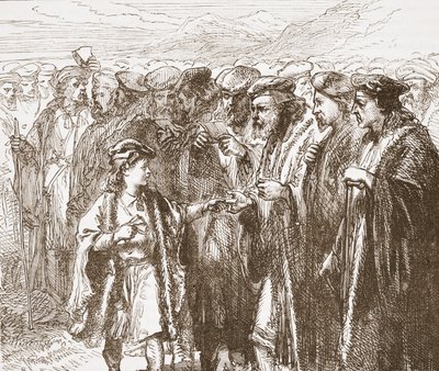 Les Taborites choisissant un pasteur, illustration de L