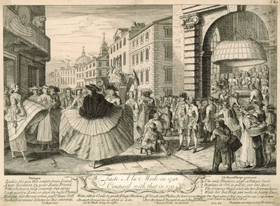 Le goût à la mode en 1748 comparé à celui de 1711 - English School