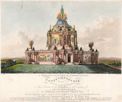 Temple de la Concorde érigé pour la Paix de 1814 - English School