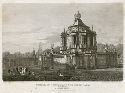 Temple de la Concorde érigé pour la Paix de 1814 - English School
