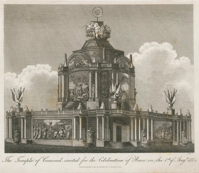Temple de la Concorde érigé pour la Paix de 1814 - English School