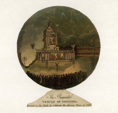 Temple de la Concorde pour célébrer la paix de 1814 - English School